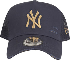 New Era Mesh Trucker Cap Distressed New York Yankees Navy