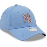 New Era 9Forty Damen Cap - Metallic NY Yankees Sky Sky Blue