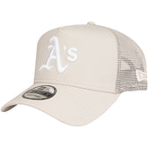 New Era 9Forty Snapback Trucker Cap Oakland Athletics Stone Beige