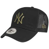 New Era Mesh Trucker Cap DISTRESSED New York Yankees Schwarz