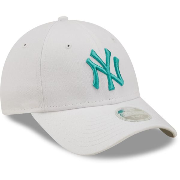 New Era 9Forty Damen Cap - New York Yankees white aqua