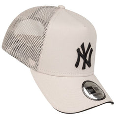 New Era A-Frame Trucker Cap - New York Yankees beige black